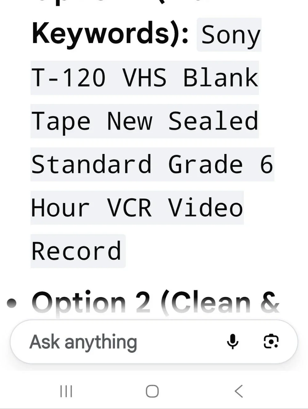Sony T-120 VHS Blank Tape Standard Grade 6 Hrs VCR Video Record  Set 3 NWT*